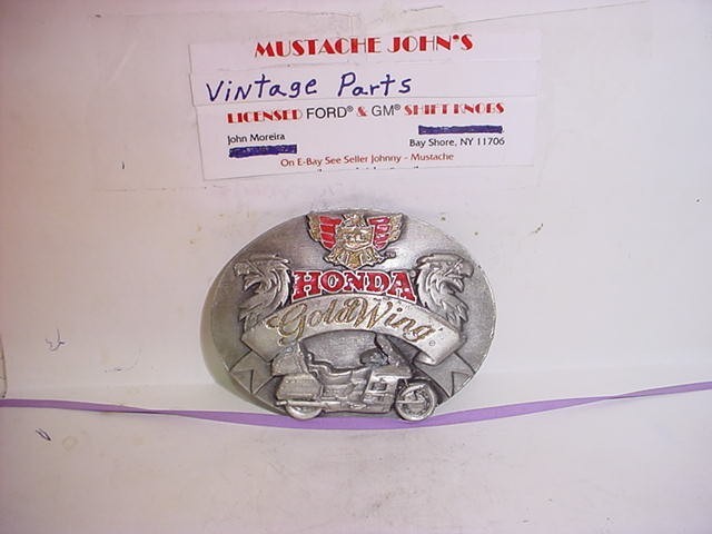 Honda Goldwing Pewter Belt Buckle 1980&rsquo;s Made in USA by Siskiyou