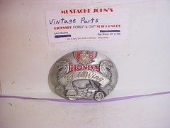 Honda Goldwing Pewter Belt Buckle 1980&rsquo;s Made in USA by Siskiyou