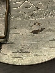 Gorgeous! Vintage German Silver Barrel Race Belt Buckle Cowboy Western Free Ship