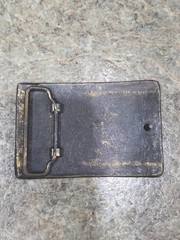 Vintage Brass Belt Buckle San Francisco Cable Car Clay St Hill Car & Dummy 1873
