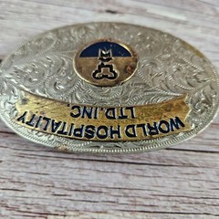 Montana Silversmiths World Hospitality Ltd. Inc. Vintage Buckle German silver