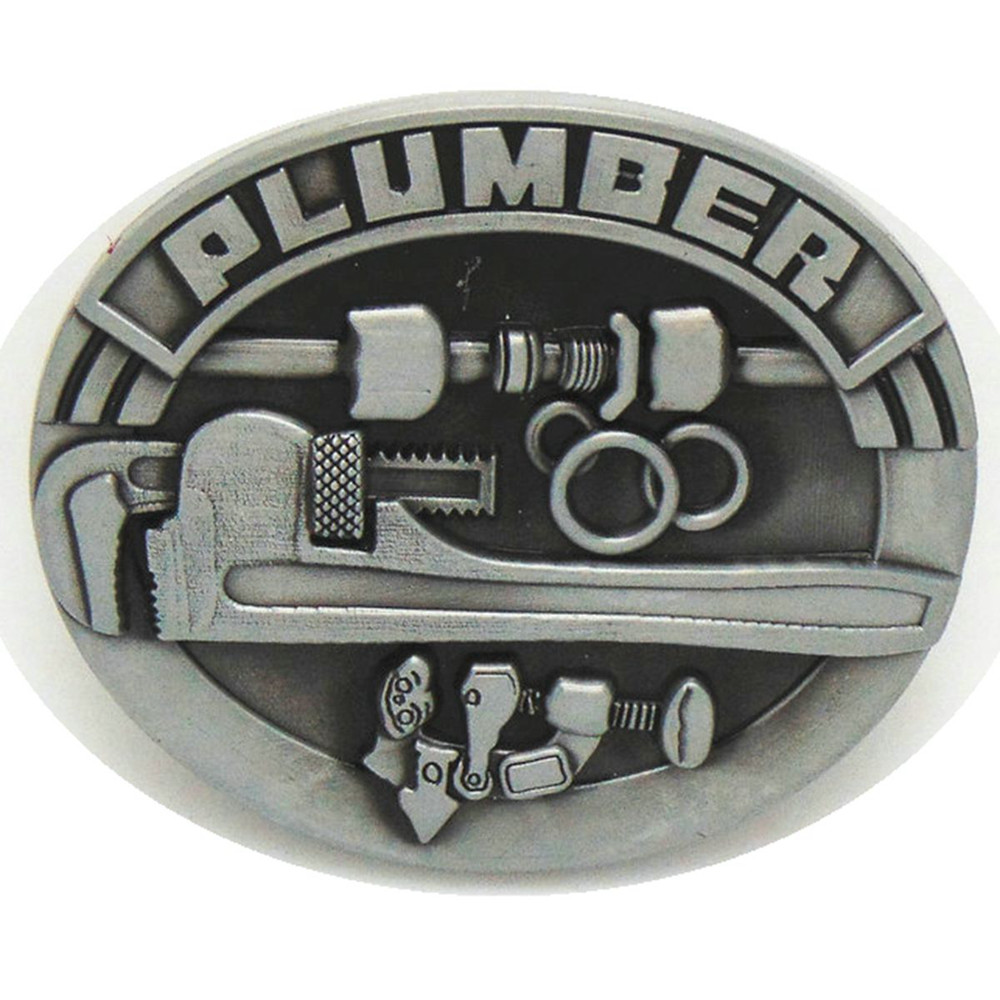 Plumber Belt Buckle Western Cowboy Native American (PLMR-02)