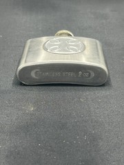 2 oz. Flask with Iron Cross Metal Removable Belt Buckle Alcohol Drink
