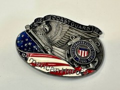 The Us Coastguard Raised Dimensional Belt Buckle America&rsquo;s Heroes