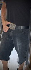 Gothic Punk Studded “X” Wearable Art Buckle & Belt Set – Darren McNeese