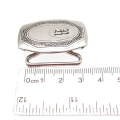 HICKOK 925 Sterling Silver Antique Art Deco Monogram Belt Buckle