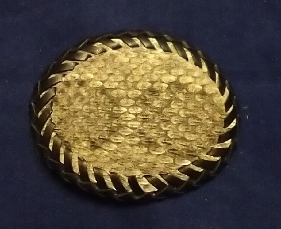 Real Western Rattlesnake Snakeskin Hand laced Belt Buckle made in USA