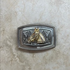 Belt Buckle Horse Head Cowboy Men&rsquo;s Women&rsquo;s Gold Silver Tone Texas Western