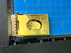 Amazon River Rare Pink Dolphin Jumping Nautical Gold Color Ratchet Belt Buckle