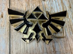 The Legend Of Zelda Black Golden Crest Triforce Nintendo Belt Buckle
