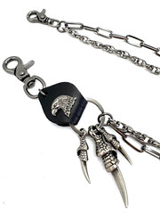 Biker Waist Chain Leather Eagle Claws