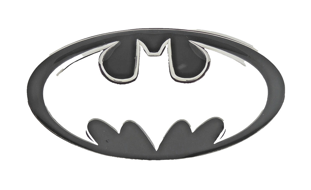Batman 3d belt buckle Halloween Costume BLACK SILVER BEGINS LOGO DC Comics Men