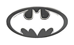 Batman 3d belt buckle Halloween Costume BLACK SILVER BEGINS LOGO DC Comics Men