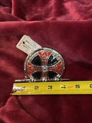 Celtic Iron Cross Silver Color Skulls and Sword