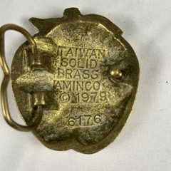 Vintage 1979 I Love NY Brass Belt Buckle Aminco New York Tourism Souvenir