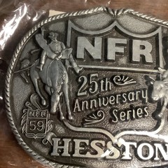 NEW VTG Hesston National Finals Rodeo NFR Belt Buckle – 25th Anniversary 1959-83
