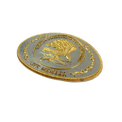 Vintage North American Hunting Club Life Member Gold Silver Metal Belt Buckle