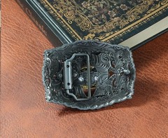 Western Cowboy Belt Buckle for Men Praying Cowboy Cross Religious Faith