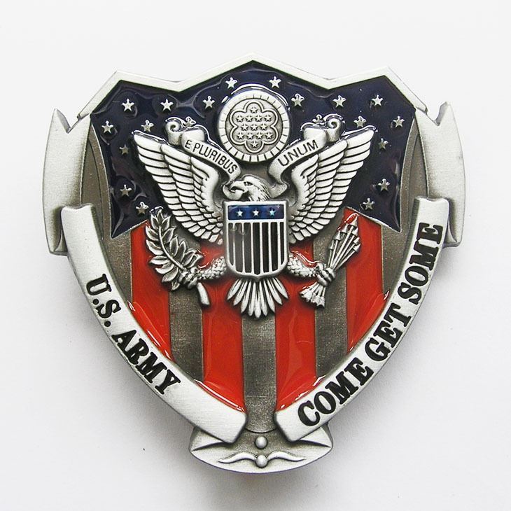 U.S. Army Military Colors Metal Belt Buckle