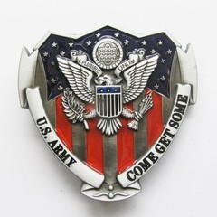 U.S. Army Military Colors Metal Belt Buckle