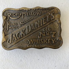 Jack Daniels Handmade Old No 7 Whiskey Belt Buckle Brass Like Men