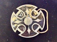 Celtic Iron Cross Enameled Religious Gothic Punk Motorcycle Biker Belt Buckle