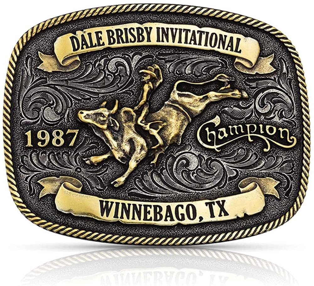 Montana Silversmiths Mens Dale Brisby Invitational 1987 Trophy Belt Buckle