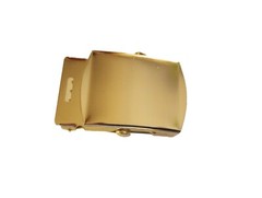 U.S MILITARY STYLE BRASS ROLLER BELT BUCKLE 1.25&Prime; WIDE FOR TROUSER WEB BELT