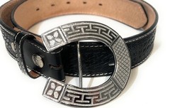 STAINLESS STEEL HORSE SHOE WESTERN BELT BUCKLE, HEBILLA CHARRA HERRADURA VAQUERA