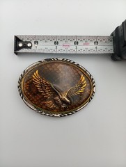 SSI Diamondback Ratter Flying Eagle Amber Resin Belt Buckle Free Ship! T1299