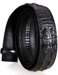 Barry.Wang Ratchet Belt Buckle Strap Replacement One Size, A-black Crocodile