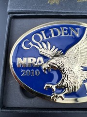 NRA Golden Eagle 2010 Gold with Blue Background New in Original Box