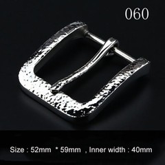 Hammered striation design stainless steel Belt Buckle for Men Women Leathercraft