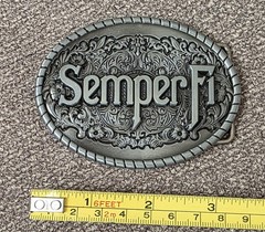 Marine Corps USMC Semper Fi Military Belt Buckle Oval Metal Men choose color