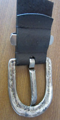 Oversized Artisan Hammered Metal Belt Buckle 2.75&Prime; L x 2.25&Prime; H