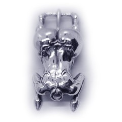 Woman Body Back Side Erotic Sterling Silver Belt Buckle