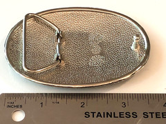 Vintage Hippy Style Gem Stone Jewelry Silver Ornate Belt Buckle