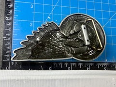 Eagle Head Wing Skull Motorcycle Wheel Rim Biker Punk Vibe Belt Buckle