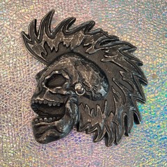 Skull Mohawk Belt Buckle Punk Rocker Accessory Metal