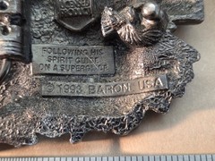 1993 Vtg Harley-Davidson Superglide Freedom Rider Belt Buckle Baron USA Chief