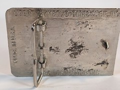Vtg Belt Buckle Liberty Centennial Coin 1986 Statue of Liberty Leslie Mfg Metal