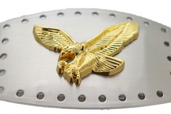 Men Western Silver Metal Buckle Square Gold Eagle Flying American Bird Accessory