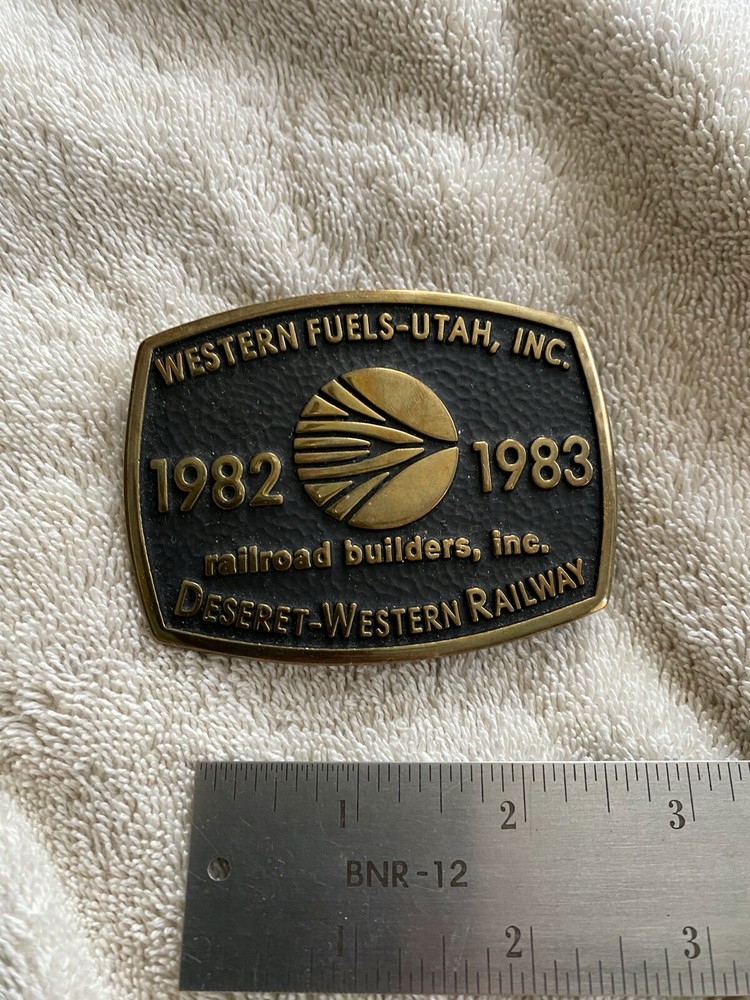 Western Fuels-Utah Inc. Deseret Western Railway Belt Buckle