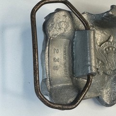 Tanker Truck Belt Buckle Pewter Tone Metal Made in Mexico Reissue