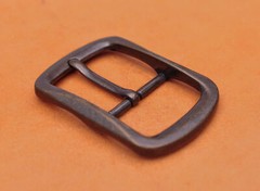 Heavy Duty Solid Antique Copper Two-Tone Center Bar Pin Belt Buckle Inner 40mm