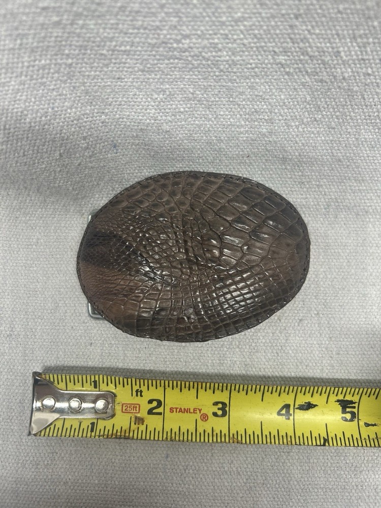 Belt Buckle New REAL Brown Alligator Leather