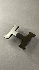 Glossy Black H Buckle 40mm 1.5` Black Hardware Belt Buckle