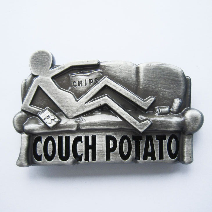Couch Potato Funny Novelty Metal Belt Buckle