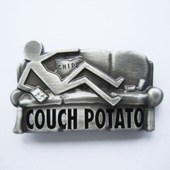 Couch Potato Funny Novelty Metal Belt Buckle