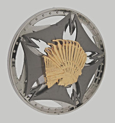 Native American Indian Chief Belt Buckle Vintage Spinner Gold Metal Men Women